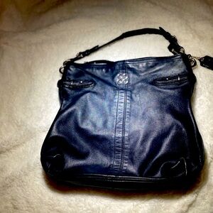 Gently used black Coach purse